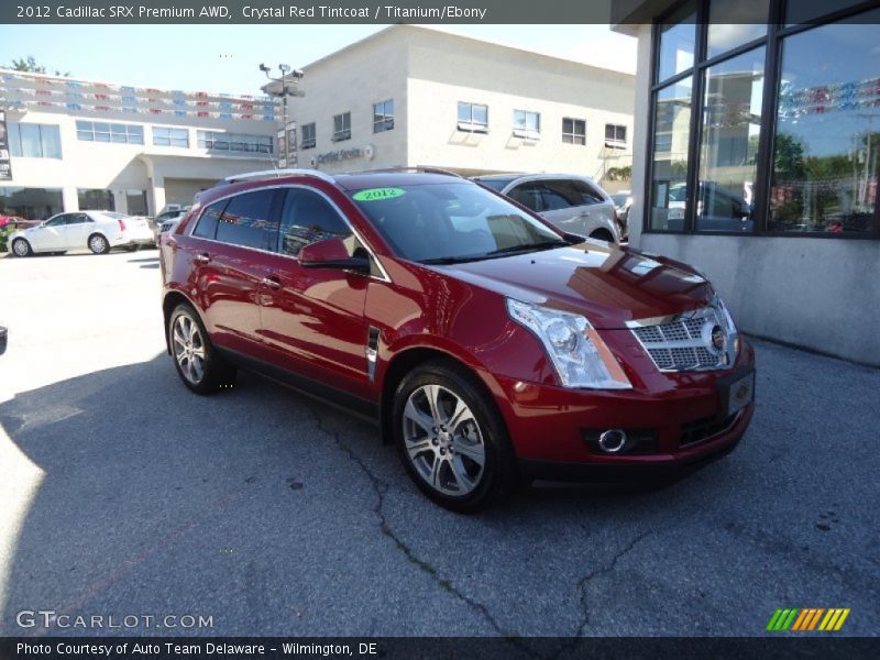 Crystal Red Tintcoat / Titanium/Ebony 2012 Cadillac SRX Premium AWD