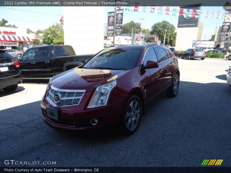 Crystal Red Tintcoat / Titanium/Ebony 2012 Cadillac SRX Premium AWD