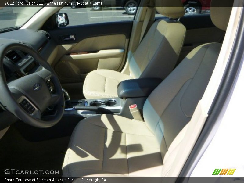 White Platinum Tri-Coat / Camel 2012 Ford Fusion SEL