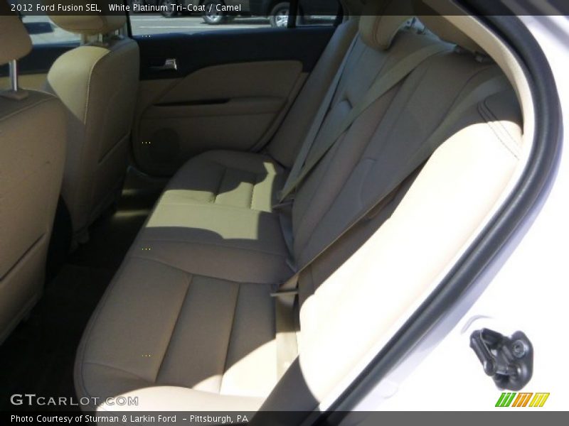 White Platinum Tri-Coat / Camel 2012 Ford Fusion SEL