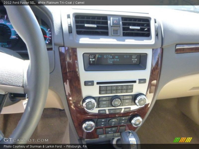 White Platinum Tri-Coat / Camel 2012 Ford Fusion SEL