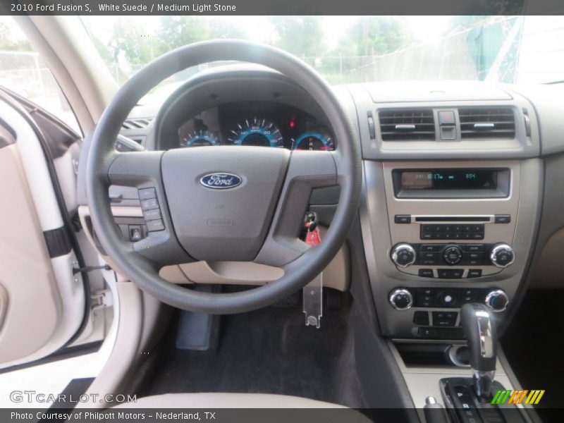 White Suede / Medium Light Stone 2010 Ford Fusion S