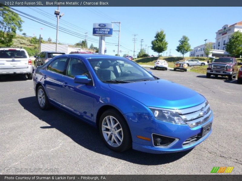 Blue Flame Metallic / Charcoal Black 2012 Ford Fusion SEL
