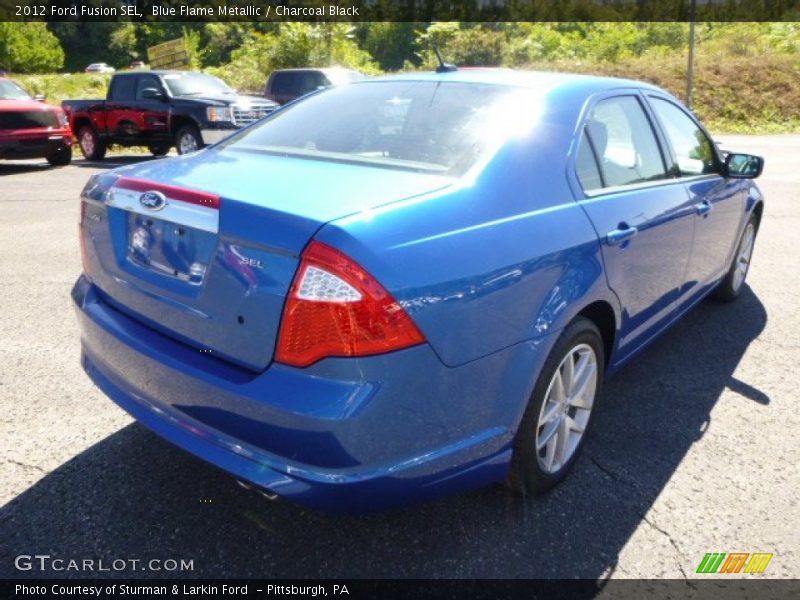Blue Flame Metallic / Charcoal Black 2012 Ford Fusion SEL