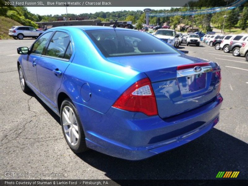 Blue Flame Metallic / Charcoal Black 2012 Ford Fusion SEL