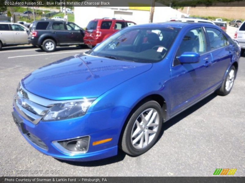 Blue Flame Metallic / Charcoal Black 2012 Ford Fusion SEL