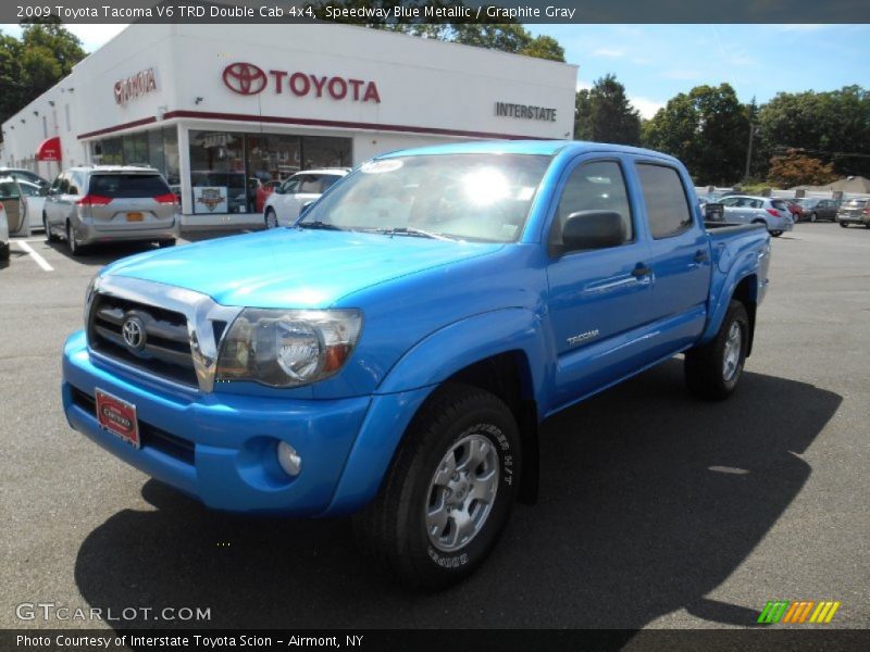 Speedway Blue Metallic / Graphite Gray 2009 Toyota Tacoma V6 TRD Double Cab 4x4