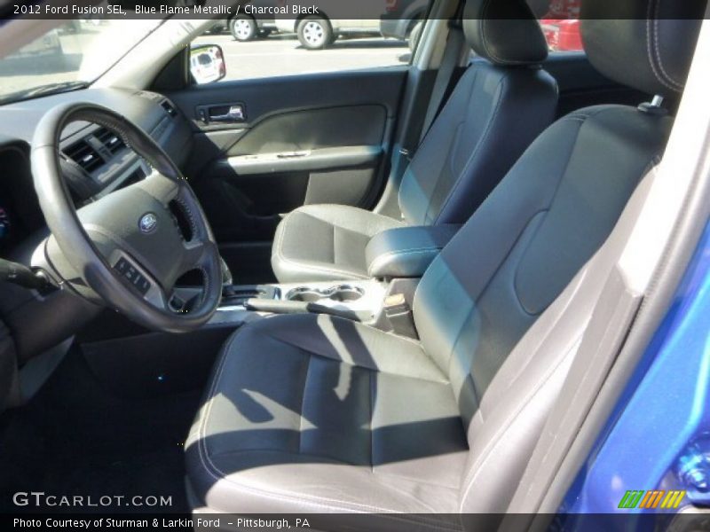 Blue Flame Metallic / Charcoal Black 2012 Ford Fusion SEL