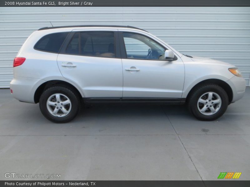 Bright Silver / Gray 2008 Hyundai Santa Fe GLS