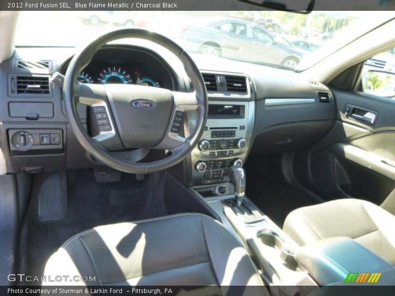 Blue Flame Metallic / Charcoal Black 2012 Ford Fusion SEL