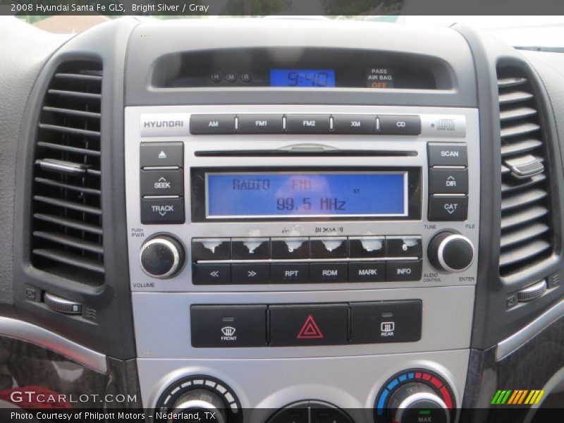 Bright Silver / Gray 2008 Hyundai Santa Fe GLS