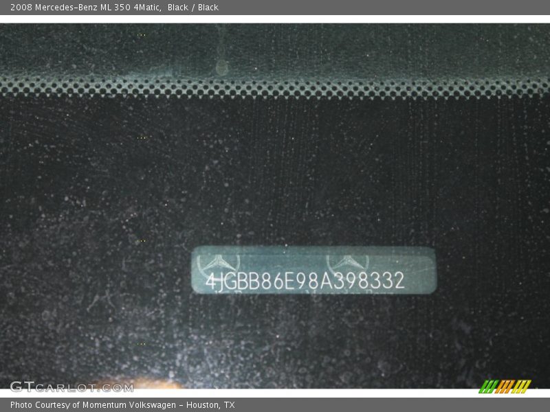 Black / Black 2008 Mercedes-Benz ML 350 4Matic