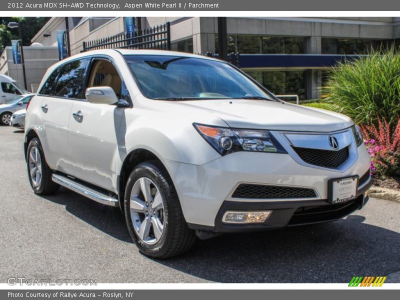Aspen White Pearl II / Parchment 2012 Acura MDX SH-AWD Technology