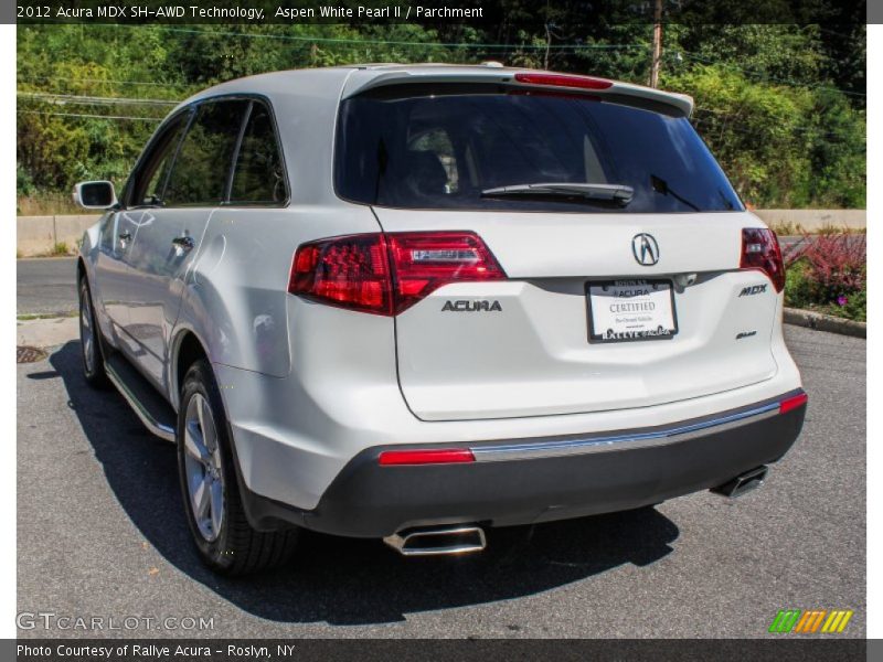 Aspen White Pearl II / Parchment 2012 Acura MDX SH-AWD Technology