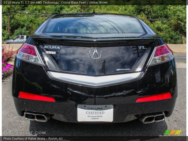 Crystal Black Pearl / Umber Brown 2010 Acura TL 3.7 SH-AWD Technology