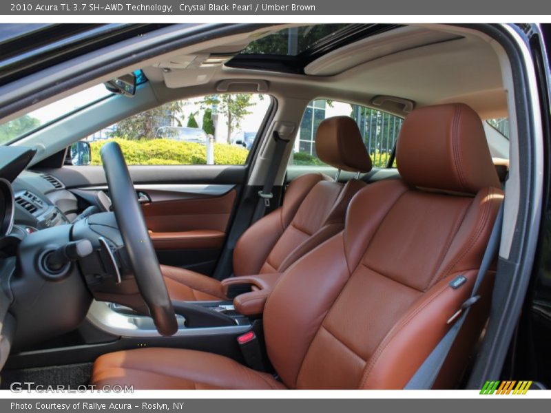 Crystal Black Pearl / Umber Brown 2010 Acura TL 3.7 SH-AWD Technology