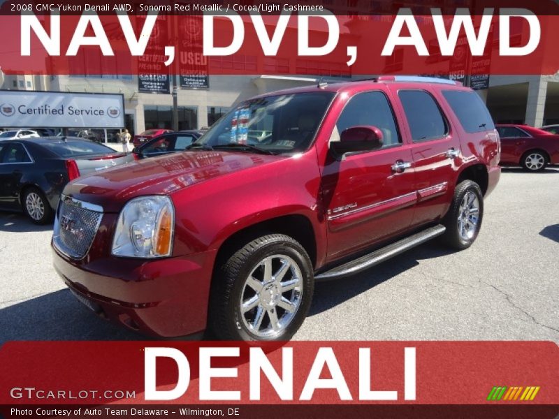 Sonoma Red Metallic / Cocoa/Light Cashmere 2008 GMC Yukon Denali AWD