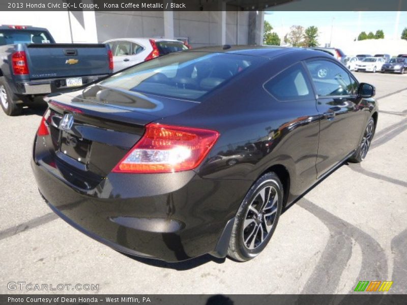 Kona Coffee Metallic / Black 2013 Honda Civic EX-L Coupe