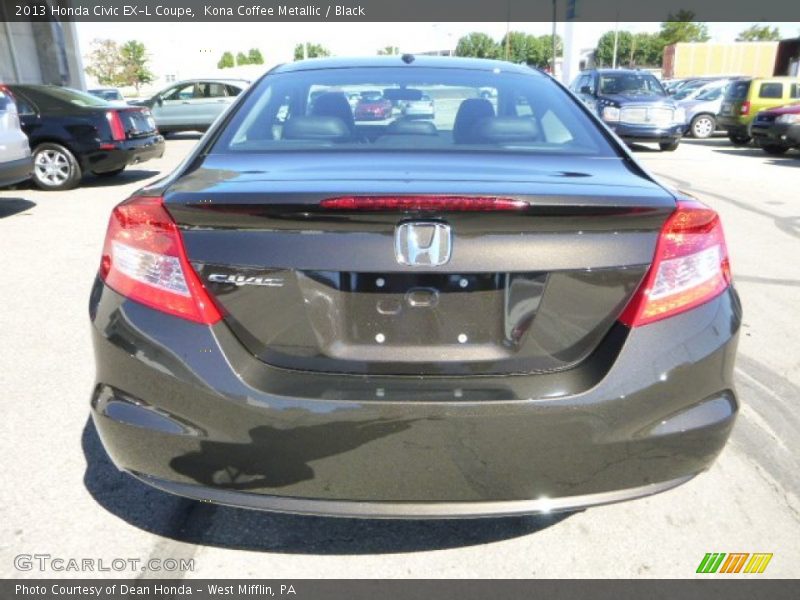 Kona Coffee Metallic / Black 2013 Honda Civic EX-L Coupe