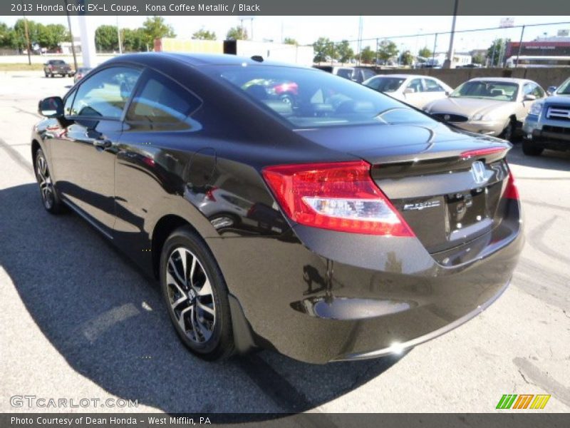 Kona Coffee Metallic / Black 2013 Honda Civic EX-L Coupe