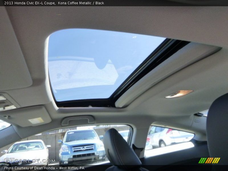 Kona Coffee Metallic / Black 2013 Honda Civic EX-L Coupe