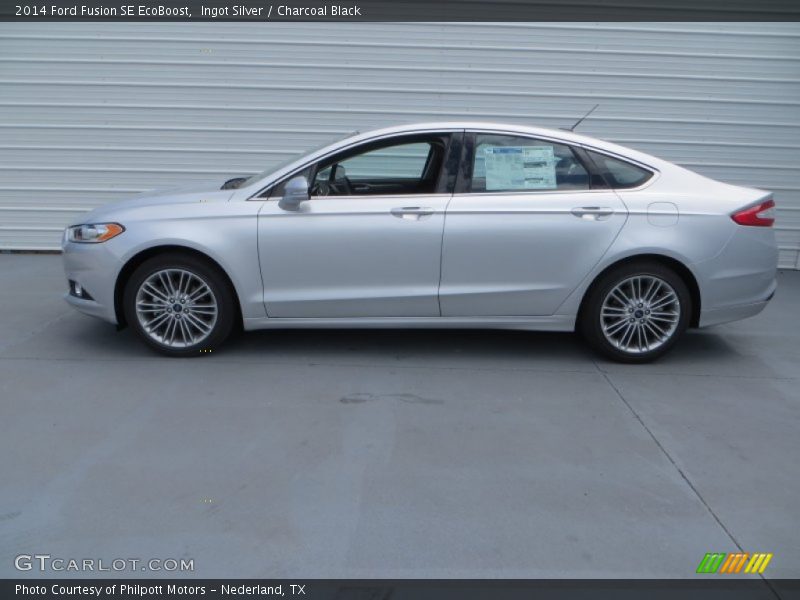 Ingot Silver / Charcoal Black 2014 Ford Fusion SE EcoBoost