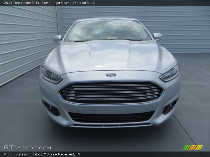 Ingot Silver / Charcoal Black 2014 Ford Fusion SE EcoBoost