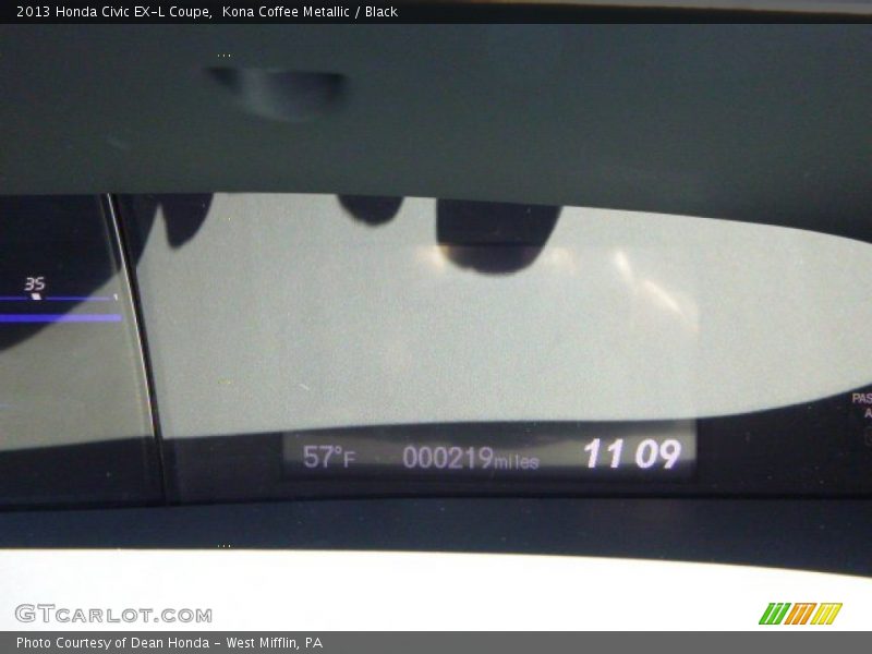 Kona Coffee Metallic / Black 2013 Honda Civic EX-L Coupe