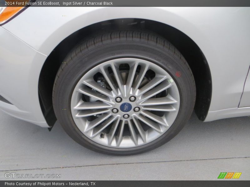 Ingot Silver / Charcoal Black 2014 Ford Fusion SE EcoBoost
