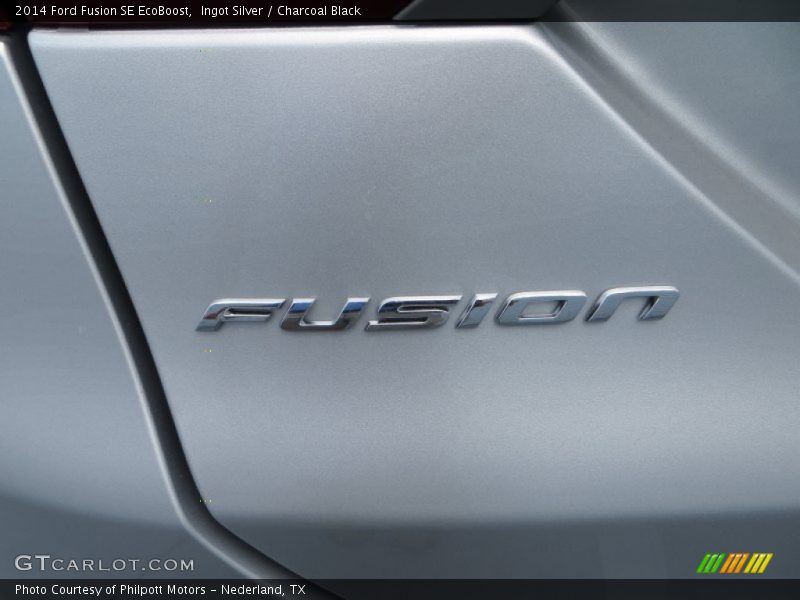 Ingot Silver / Charcoal Black 2014 Ford Fusion SE EcoBoost