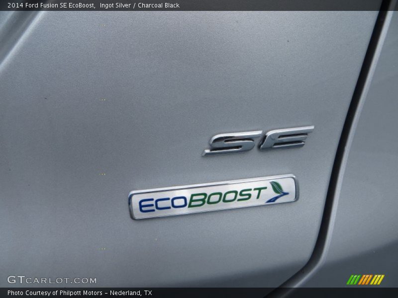 Ingot Silver / Charcoal Black 2014 Ford Fusion SE EcoBoost