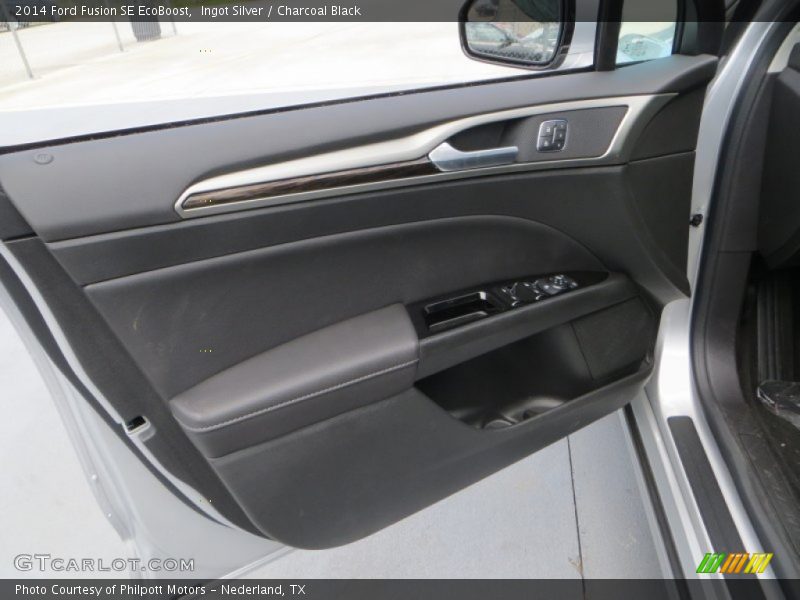 Ingot Silver / Charcoal Black 2014 Ford Fusion SE EcoBoost