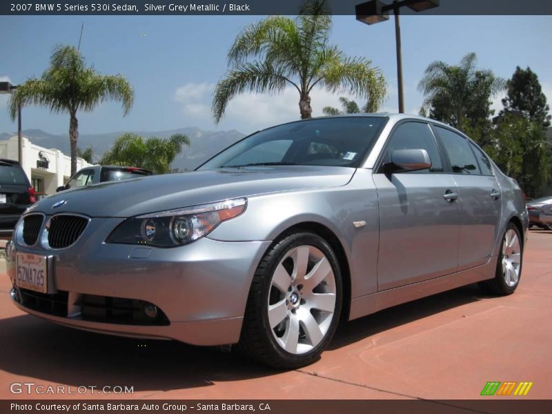 Silver Grey Metallic / Black 2007 BMW 5 Series 530i Sedan