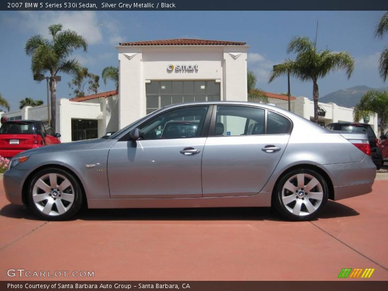 Silver Grey Metallic / Black 2007 BMW 5 Series 530i Sedan