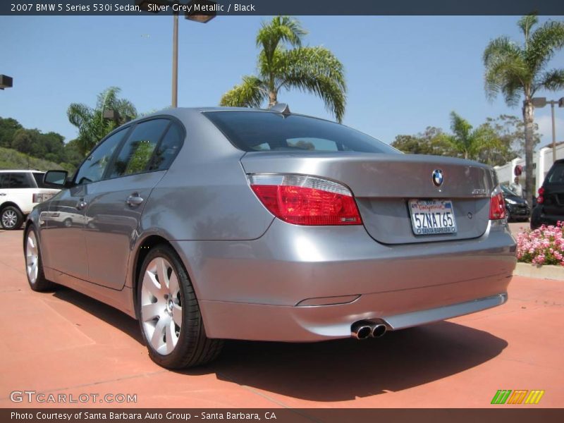 Silver Grey Metallic / Black 2007 BMW 5 Series 530i Sedan
