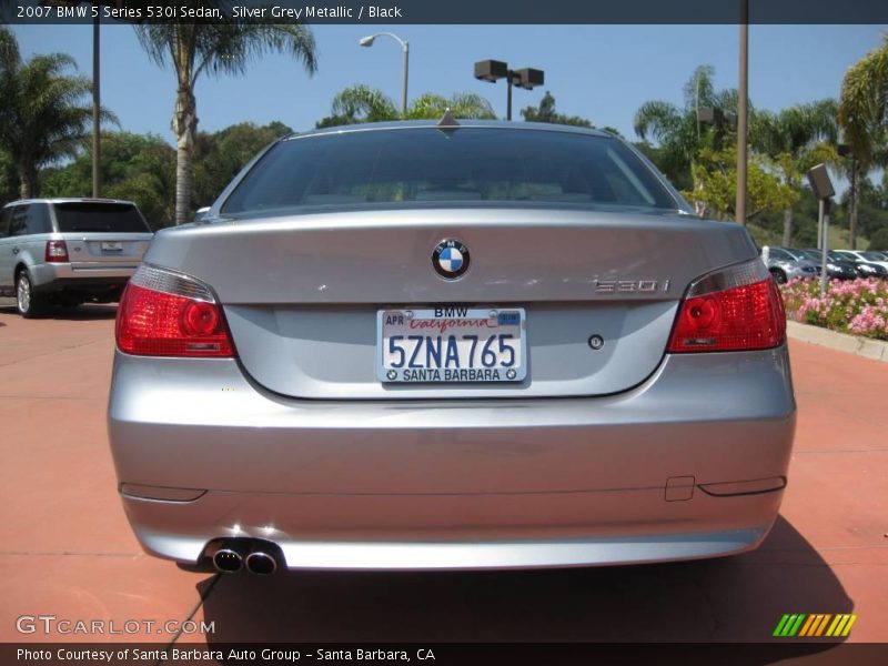 Silver Grey Metallic / Black 2007 BMW 5 Series 530i Sedan