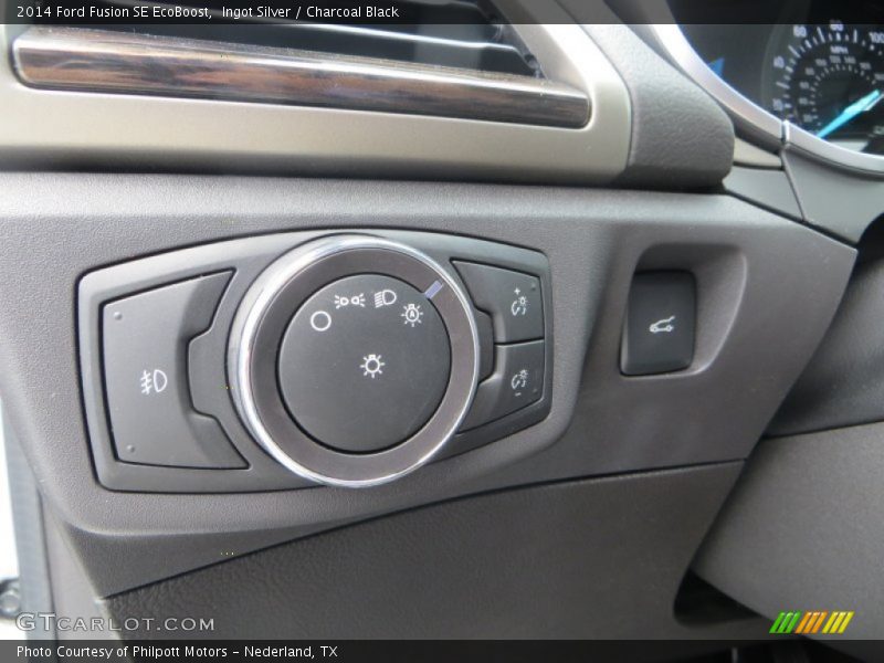 Ingot Silver / Charcoal Black 2014 Ford Fusion SE EcoBoost