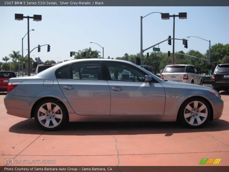 Silver Grey Metallic / Black 2007 BMW 5 Series 530i Sedan