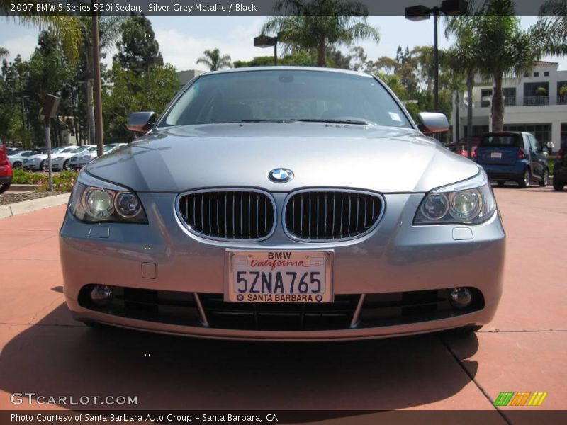 Silver Grey Metallic / Black 2007 BMW 5 Series 530i Sedan