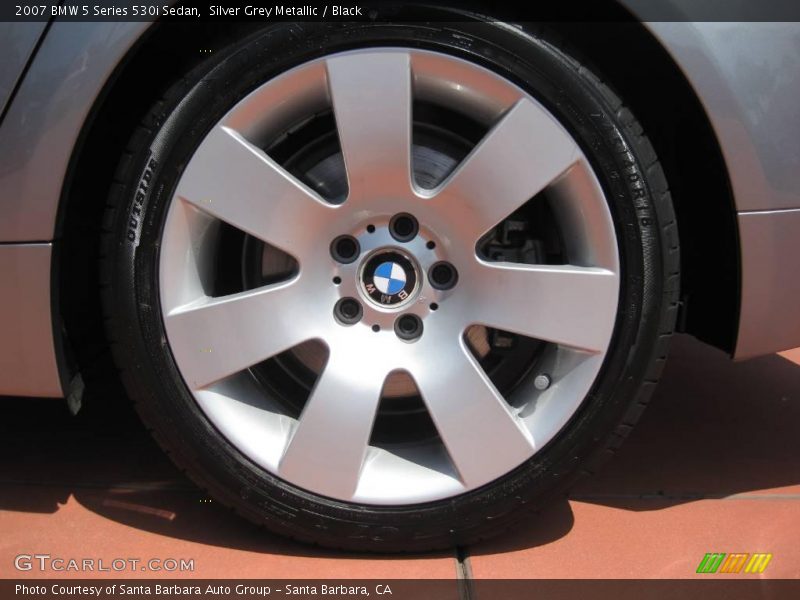 Silver Grey Metallic / Black 2007 BMW 5 Series 530i Sedan