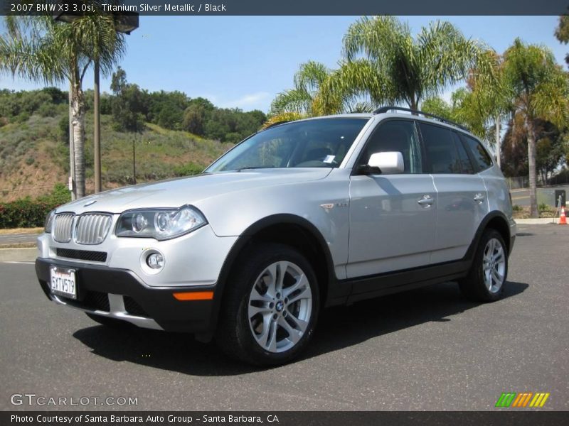 Titanium Silver Metallic / Black 2007 BMW X3 3.0si