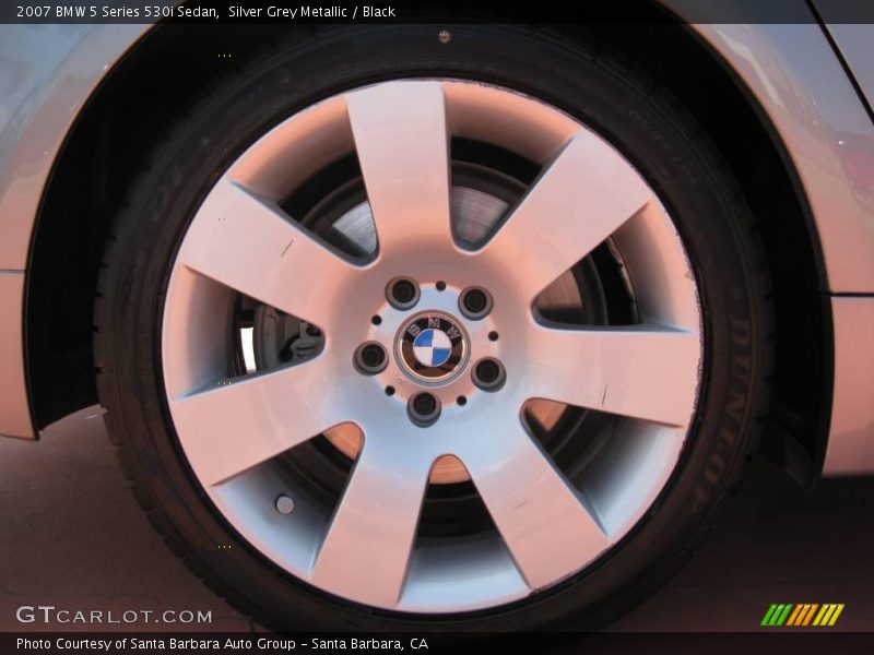 Silver Grey Metallic / Black 2007 BMW 5 Series 530i Sedan