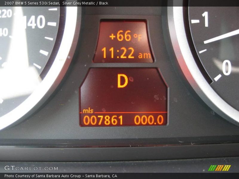 Silver Grey Metallic / Black 2007 BMW 5 Series 530i Sedan