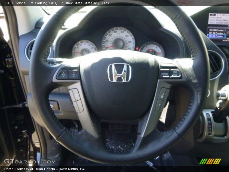 Polished Metal Metallic / Black 2013 Honda Pilot Touring 4WD