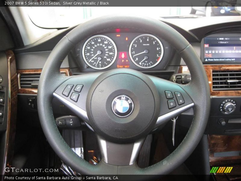 Silver Grey Metallic / Black 2007 BMW 5 Series 530i Sedan