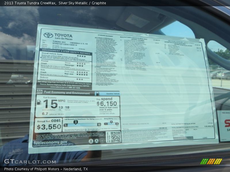 Silver Sky Metallic / Graphite 2013 Toyota Tundra CrewMax