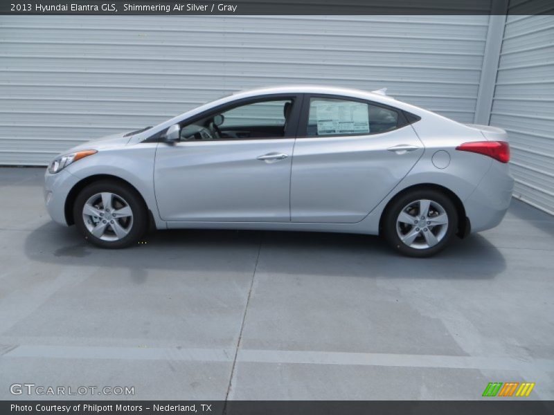 Shimmering Air Silver / Gray 2013 Hyundai Elantra GLS