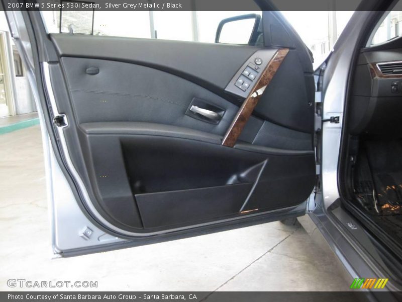Silver Grey Metallic / Black 2007 BMW 5 Series 530i Sedan