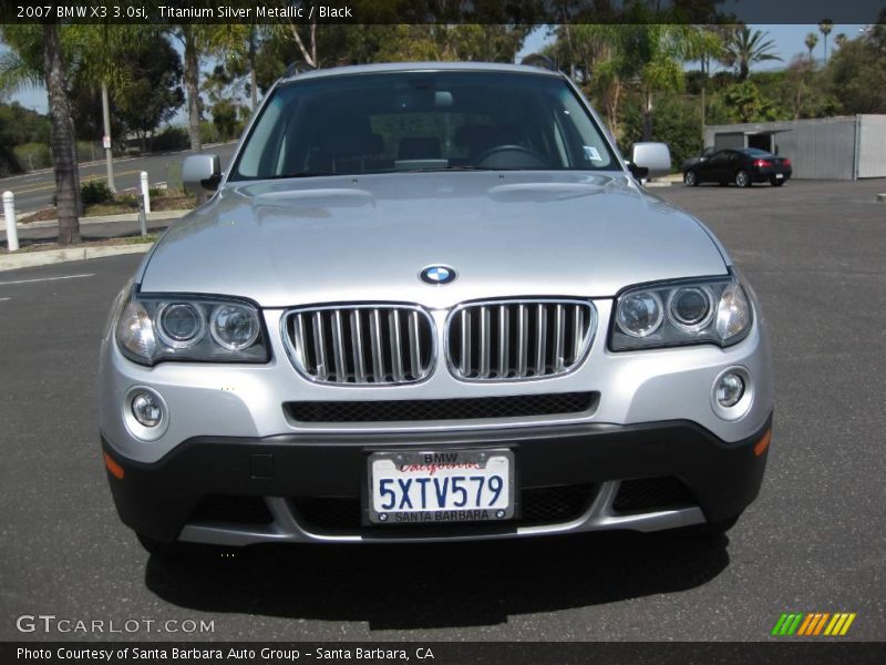Titanium Silver Metallic / Black 2007 BMW X3 3.0si