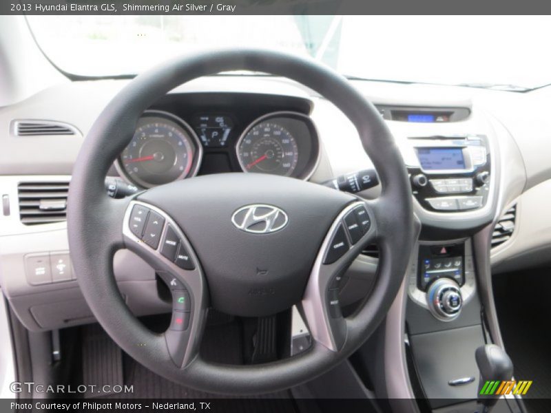 Shimmering Air Silver / Gray 2013 Hyundai Elantra GLS